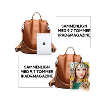 Indlæs billede til gallerivisning Tyverisikret skuldertaske i PU-læder