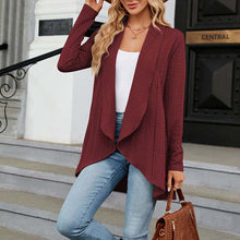 Indlæs billede til gallerivisning Langærmet ensfarvet cardigan