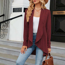 Indlæs billede til gallerivisning Langærmet ensfarvet cardigan