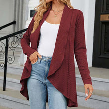Indlæs billede til gallerivisning Langærmet ensfarvet cardigan
