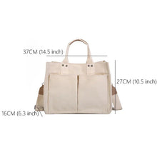 Indlæs billede til gallerivisning Lærredstaske med flere rum