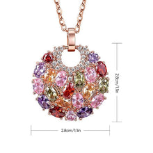 Indlæs billede til gallerivisning Colored Zircon Jewelry Set (Earrings+Necklace+Bracelet)