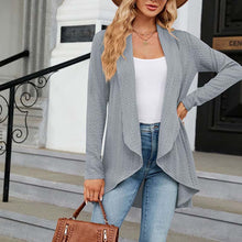 Indlæs billede til gallerivisning Langærmet ensfarvet cardigan