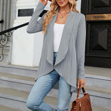 Indlæs billede til gallerivisning Langærmet ensfarvet cardigan