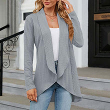 Indlæs billede til gallerivisning Langærmet ensfarvet cardigan