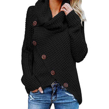 Indlæs billede til gallerivisning Irregular Ladies High Collar Sweater