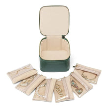 Indlæs billede til gallerivisning Smyckeskrin i läder för resor