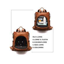 Indlæs billede til gallerivisning Tyverisikret skuldertaske i PU-læder