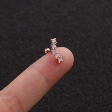 Indlæs billede til gallerivisning Rustfrit stål zirkon øreknogle ørestikker