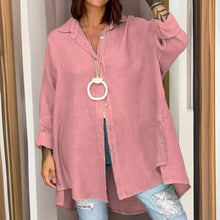 Indlæs billede til gallerivisning Ensfarvet casual skjorte i hør