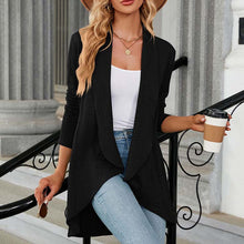 Indlæs billede til gallerivisning Langærmet ensfarvet cardigan