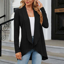 Indlæs billede til gallerivisning Langærmet ensfarvet cardigan