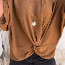 Indlæs billede til gallerivisning Rund hals og halværmet crossover-top