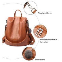 Indlæs billede til gallerivisning Tyverisikret skuldertaske i PU-læder