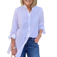 Indlæs billede til gallerivisning Ensfarvede lange bomuldsskjortejakker