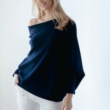 Indlæs billede til gallerivisning Strikket pullover med sjal