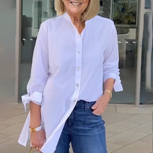 Indlæs billede til gallerivisning Ensfarvede lange bomuldsskjortejakker