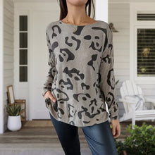 Indlæs billede til gallerivisning Italiensk sweater med dyreprint