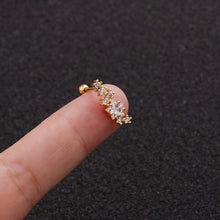 Indlæs billede til gallerivisning Rustfrit stål zirkon øreknogle ørestikker