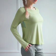 Indlæs billede til gallerivisning Yoga træningstop med slids bagpå