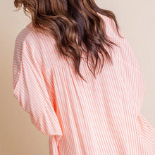 Indlæs billede til gallerivisning Helt ny løs stribet baggy knapskjorte