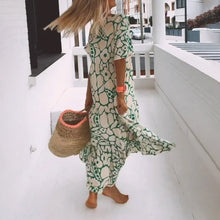 Indlæs billede til gallerivisning Kortærmet kjole med tryk