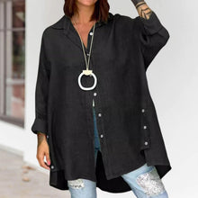 Indlæs billede til gallerivisning Ensfarvet casual skjorte i hør