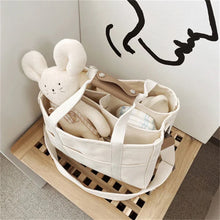 Indlæs billede til gallerivisning Lærredstaske med flere rum