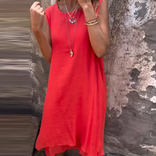 Indlæs billede til gallerivisning Casual kjole uden ærmer med rund hals til kvinder - Forsalg