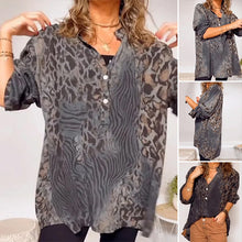 Indlæs billede til gallerivisning Forudsalg af lang skjorte med leopardprint
