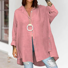 Indlæs billede til gallerivisning Ensfarvet casual skjorte i hør