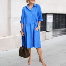 Indlæs billede til gallerivisning Fritidskjole i bomuld og hør til kvinder