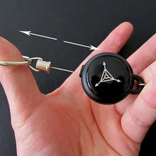 Indlæs billede til gallerivisning Nøglering med tilbagetrækkelige stålwire