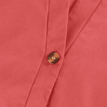 Indlæs billede til gallerivisning Lang kjole med V-hals og knapper uden ærmer til kvinder