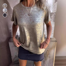 Indlæs billede til gallerivisning Kortærmet T-shirt med guldfolie