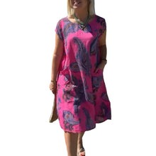 Indlæs billede til gallerivisning Knælang kjole med cashew-lommer