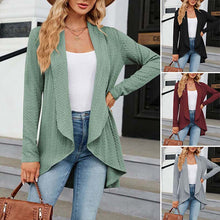 Indlæs billede til gallerivisning Langærmet ensfarvet cardigan