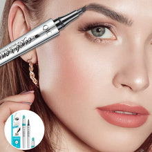 Indlæs billede til gallerivisning 🔥STORT UDSALG - 50% RABAT🔥3D Vandfast Microblading Øjenbrynspen 4 Gaffelspids Tatoveringsblyant (2 stk)