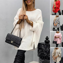 Indlæs billede til gallerivisning Elegant strikket kappetrøje til kvinder
