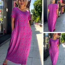 Indlæs billede til gallerivisning 👗2024 Moderigtig plus size-kjole med print