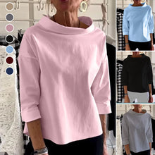 Indlæs billede til gallerivisning Afslappet rullekravetop med brede revers