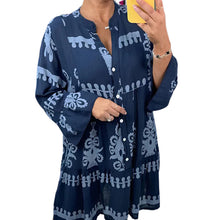 Indlæs billede til gallerivisning V-hals Button-Down Babydoll Kjole