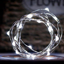 Indlæs billede til gallerivisning USB fjernbetjent Julelyskæde i kobbertråd