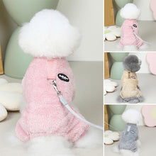 Indlæs billede til gallerivisning Elastisk Fleecejumpsuit til kæledyr med ring til snor