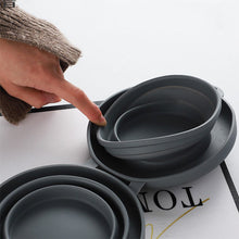 Indlæs billede til gallerivisning Silikone fodringsskål til kæledyr i rejsestørrelse