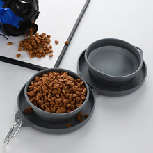 Indlæs billede til gallerivisning Silikone fodringsskål til kæledyr i rejsestørrelse