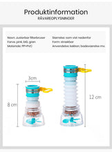 Indlæs billede til gallerivisning Udtrækkeligt roterende Stænksikkert Vandhanefilter