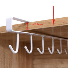 Indlæs billede til gallerivisning Stativ med 6 kroge til opbevaring under skabet