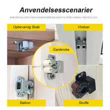 Indlæs billede til gallerivisning Klassiske snapspænder til skabslåge i rustfrit stål