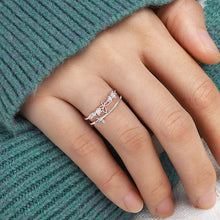 Indlæs billede til gallerivisning Dobbelt sommerfugl diamantring (med kort)